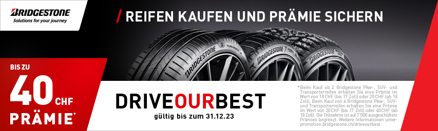 DRIVE OUR BEST Reifen kaufen und Prämie sichern